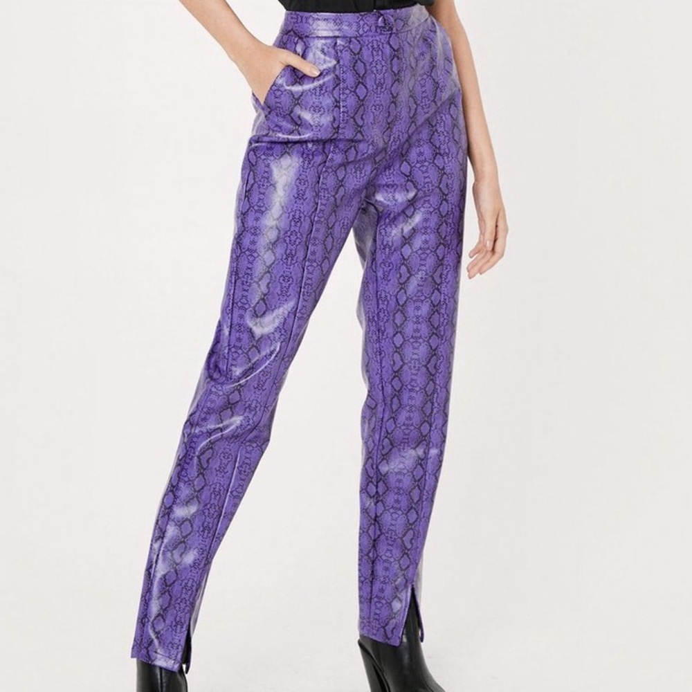 Purple Snake Skin Pants Size 4